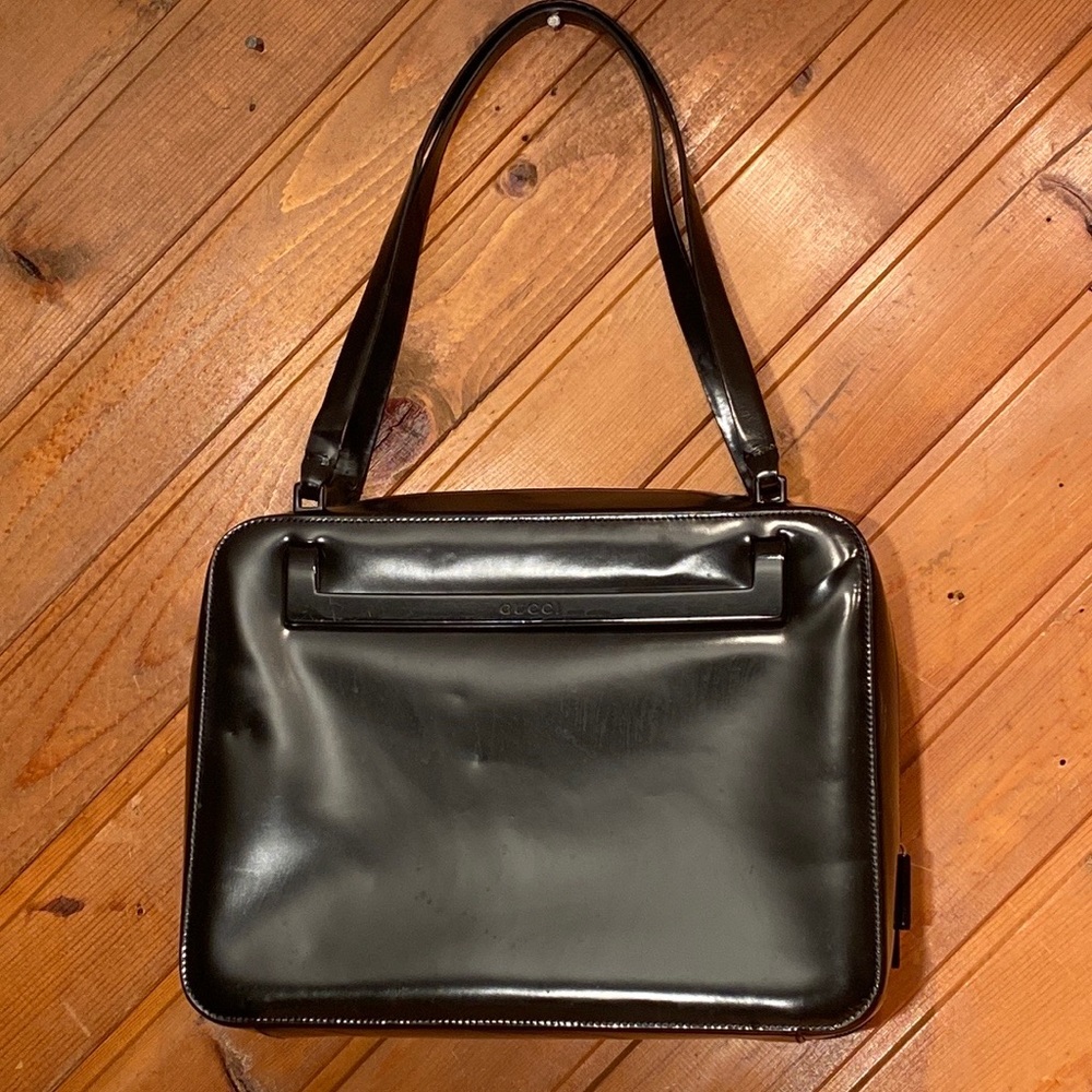 *Final Price* Gucci Black Patent Leather Shoulder Bag